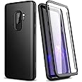 SURITCH for Samsung Galaxy S9 Plus Case 360 Protection Silicone Back Cover with Built in Screen Protector Bumper Shockproof Case for Samsung Galaxy S9 Plus Black