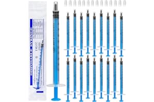 Mooshy 1ml Syringes 40pcs Colostrum Syringe 1ml Syringes With Caps Medicine Syringe for Pets Feeding Liquid Measuring Syringes for Labs Oil or Glue Applicator