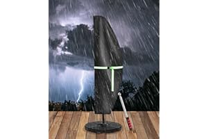 Maxesla 600D sonnenschirm schutzhülle mit Stab, Oxford Gewebe ampelschirm schutzhülle, 2 bis 4 m Große schutzhülle sonnenschirm, Wetterfeste UV-Anti Winddicht und Schneesicher, Outdoor für Ampelschirm