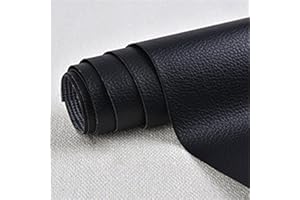 CHANGTSING Patch di Ecopelle PU Autoadesiva 10 x 20 cm riparazione decorative pellicole in pelle sintetica riparazione Adesiva Sedile Auto per Divani, Sofa, Auto Interni nero 5