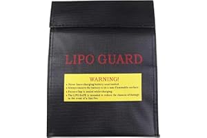 Aurum and Adorn 30cmx23cm Li-Po Battery Safety Bag Fireproof Document Bag Safe Charging Bag Explosion Proof Lipo Battery Bag Resistant Explosion Guard for RC Batteries