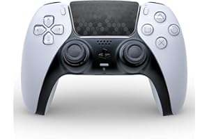 TouchProtect PS5 Enhanced Texture Skin kompatibel mit Playstation 5 Dualsense Luck&Link (Waben-schwarz, 1Pcs)