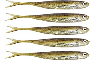 QualyQualy Esche Artificiali Silicone di Pesca, Esca Gomma di Pesca, Siliconici Spinning Esche di Pesca per Trota, spigola（10cm - 5 pezzi/8cm - 6 pezzi）