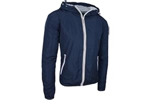 Evoga Giubbotto giacca uomo primavera estate casual impermeabile giubbino jacket con cappuccio