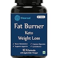 Clearcut Fat Burner, KETO Weight loss, Garcinia Combogia + Apple cidar vinegar + Green coffee + Green tea + L-carnitine + Guggule