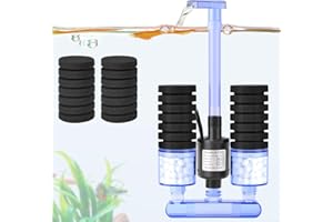 FEDOUR Filtr gąbkowy do akwarium z pompą wodną, cichy elektryczny biochemiczny filtr akwariowy, filtr wewnętrzny do akwarium, do 120 l ryb, żółwi i krewetek