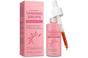 HEXIN Bräunungstropfen zum Trinken, Sunless Self Tanning Drops, Allmählicher Selbstbräuner Tropfen, bräunungstropfen fördert die Gesundheit und Pigmentierung der Haut, Unisex 50 ml