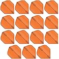 RED DRAGON Hardcore XT Colours Extra Thick Standard Dart Flights - 5 sets Per Pack (15 Dart Flights in total) (Orange)