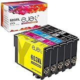 ejet 5 Pack 603XL Ink Cartridges Replacement for Epson 603 XL Ink Cartridges for Epson Expression Home XP-2100 XP-4100 XP-410