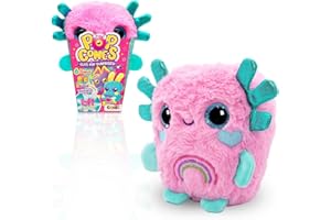 CRAZE Pop Cones Bubble - Peluche sorpresa in scatola di popcorn con grandi occhi, profumato, braccialetto BFF e opuscolo da collezione