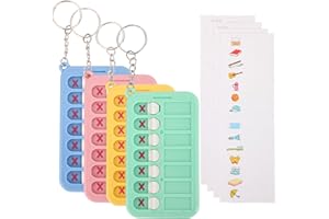 LUXSTELLAR Lot de 4 planificateurs hebdomadaires pour enfants, liste de choses à faire, tableaux de contrôle de routine pour enfants, bloc-notes, tableaux de liste de notes, avec porte-clés, tableau de contrôle