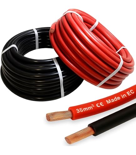 60mm2 Flexible Battery Welding Cable 60 Mm2 415 A Ampere Flexible PVC Batterie Schweißkabel Rot 1 60mm2 Flexible PVC Kabel Rot 415A Mit Kupfer Laschen