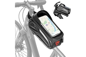 ACENTOR Borsa Telaio Bici Impermeabile, Borsa bici, Porta Cellulare Bici per Smartphone Fino a 7 Pollici, con Touchscreen Sensibile al TPU, Borsa Manubrio Bici, 2.7L Grande Capacità, per Mountain Bike