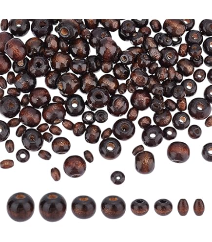 Pandahall - 100 Perline In Legno Naturale, Forma Rotonda 20x18mm, Foro 4-5mm, Per Gioielli Fai-da-Te E Macramè