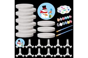 COPSD 12 Galets Blancs Plats à Peindre, Grands Galets Lisses pour Mandalas Et Pierres D'Amitié, pour l'art, L'artisanat, 6,4cm/2,5inch de Diamètre