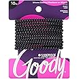 Goody Slide Proof Stayput Black Hair Elastics, 4 mm, 10 Count by Goody Slide Proof