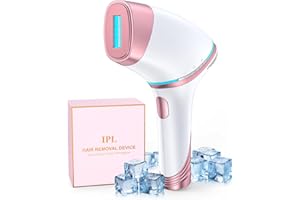 OUPSEEN Depiladora Laser con Función de Enfriamiento a 5 °C, 21J Depiladora Luz Pulsada con 3 Cabezales Intercambiables, Flash Ilimitado y 5 Niveles de Energía Ajustables para Bikini, Axilas, Cara, Cuerpo
