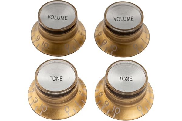 Musiclily Pro Imperial Inch Size 2 Volume 2 Tone Boutons de Potentiomètres Top Hat Reflector Knobs