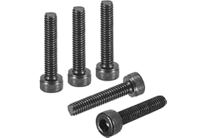 DTGN M4-0,7x20 Bulloni per Viti a Testa Esagonale - 50 Pezzi - Buoni per Bici da Strada, Bici da Montagna, Auto,- Viti Metriche a Testa Esagonale in Acciaio Carbonio, Nero