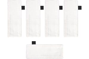 Beaface 5 Pack Microfibre Floor Cloth Pads Compatible with Karcher EasyFix SC2 SC3 SC4 SC5 Series Steam Cleaner, Steam Mop Replacement Pads Cleaner Accessories (White)