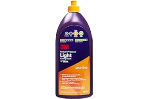 3M Perfect-It Gelcoat Light Cutting Polish + Wax, 36110, 1 Quart, One-Step Process, Removes Scratches and Swirls, Light Oxidation Remover for Boats and RVs