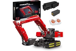 SDXFUWA 15062 Technic Excavator, Télécommande de rétrocaveuse motorisée APP Control & RC Model, Véhicule de Construction pour 8 Ans et Plus (1120+ pièces)