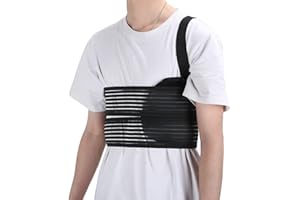 AGATIGE Cintura legante per lesioni alle costole, fascia elastica per cintura toracica per costole rotte da lesioni per costole incrinate, fratturate, lussate e post-operatorie(L)