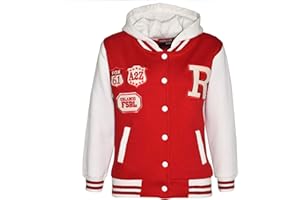A2Z4KIDS A2Z 4 Kids® Bambini Ragazze Ragazzi R Fashion NYC Fox Baseball Cappuccia Giacca Varsity Felpa Con Cappuccia Nuova Etá 2 3 4 5 6 7 8 9 10 11 12 13 Anni
