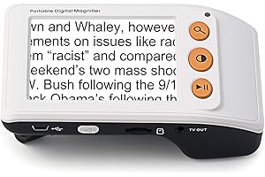 Digital Mobile Magnifier con schermo LCD da 3,5 pollici - Fornisce Allargamento 9.5x testo per una più facile lettura da parte di Home Care Wholesale