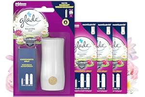 ‎GLADE Glade Touch und Fresh (Brise One Touch) Vorteilspack, Halter (inkl. Nachfüller) + Nachfüller (3 Stk), Relaxing Zen (4-pack)