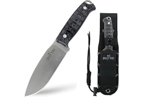 JEO-TEC Nº3 Coltello da Sopravvivenza Campeggio Caccia Outdoor Bushcraft - MOVA 58 - Guaina - Fatto a Mano in Spagna