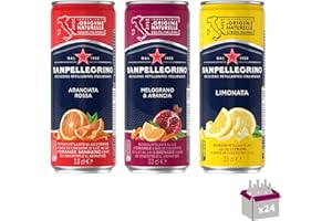 WINE AND MORE San Pellegrino - Arancia rossa - Arancia e Melograno - Limonata (24x33cl)