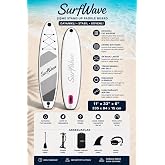SurfWave HMI005-3 335x84x15 cm Şişme SUP Tahtası Seti &ndash; Profesyonel Paddle Board, Geniş Dengeli Tasarım, K&uuml;rek Pompa &Ccedil;anta Fi