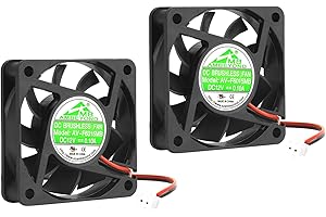 SECURITY-01 Paquet de 2 ventilateurs de refroidissement sans balais à roulement à billes 6015 12 V CC 60 mm x 15 mm 2 broches