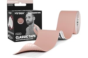 ‎KINTEX Kintex Kinesiologie Tape Classic, 5 cm x 5 m, hautfreundliches & wasserfestes Kinesiologie Tape, Physio Tape, Medizinisches Tape, für Sport & Physiotherapie