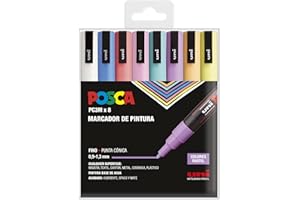 POSCA estuche marcadores PC-3M Colores Pastel 8 Uds