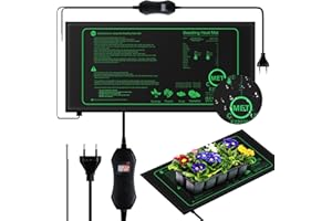 iFalarila 50W Tappetino riscaldante per Piante con termostato - Riscaldamento rapido, Protezione antincendio, Controllo della Temperatura Tappetino riscaldante per piantine, Animali