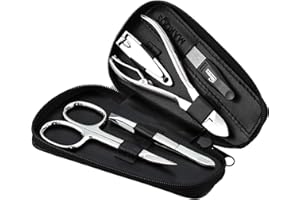 Zestaw do paznokci marQus dla mężczyzn i kobiet (5 elementów) z pilnikiem z Solingen. Manikiur dla obu płci, etui na paznokcie, neseser. Doskonały do domu i podróży