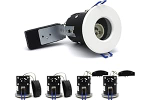 sanlumia 4 X LED Fire Rated Downlight Can GU10 Recessed Ceiling Twist & Lock Interchangeable Downlight IP65 White
