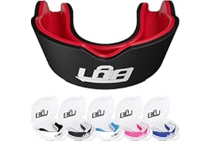 LOCKED DOWN ATHLETICS Gum Shield for Rugby, MMA, Hockey, Boxing and More - Premium Multi Layer Slim Fit Sports Mouth Guard - Ultimate Protection for Men and Women (Ages 12+) Maximum Safety for Sports