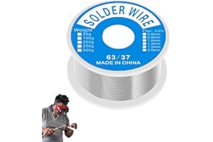 CLCIOSIS Cyna do lutowania z topnikiem, drut lutowniczy 1 mm, przewód lutowniczy z rdzeniem kalafonii 7 m, drut lutowniczy o niskiej temperaturze do napraw elektroniki i projektów DIY