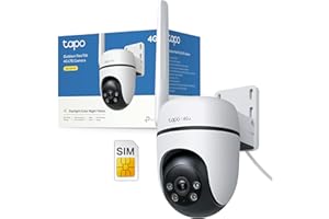 TP-LINK Tapo C501GW Telecamera 4G LTE da Esterno con Slot SIM, FHD 360° PTZ, Visione Notturna a Colori Starlight, IP66, AI Smart, Allarme Sonoro/Luminoso, Alimentato da DC o PoE, Senza Wi-Fi né Batteria