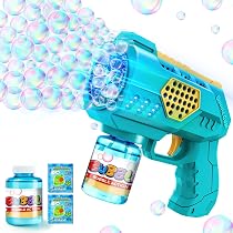 Seifenblasenpistole Für Kinder – Mit LED, Auslaufsicher, Bis Zu 10.000 Blasen Pro Minute!