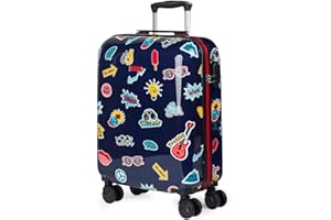 ITACA - Trolley Valigia Bambino Da Viaggio, Bagaglio A Mano 55x40x20, Per Bambini e Bambine. Trolley Bambino da Viaggio 702250, Marino