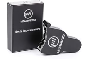 MeasureWiz Body Tape Measure - 80 Inch 200 cm Retractable Mini Measuring Tool - Tracker for Weight Loss & Body Fat Measurements - Waist/Bra Measurement Kit