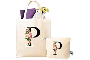 LA FÁBRICA DE INVENTOS Bolsas de Tela Personalizadas - Tote Bag Personalizada + Neceser - Bolsa Tela Personalizada Mujer - Regalos Personalizados - Regalo Original Mujer - Bolsa Compra Reutilizable