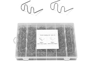 JUTYUM 2000 Pcs Hot Staples, Grapas para Soldadura 0.6mm y 0.8mm, Plastic Welding Staples, Wavy Staples para Reparación de Paragolpes de Auto y Reparación de Plásticos