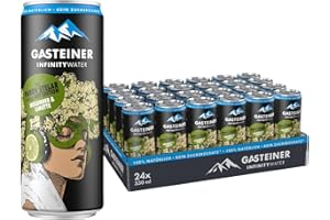 ‎GASTEINER Gasteiner 100% natural | PAROV STELAR VINTAGE ART EDITION | 24 x 330ml Dosen | prickelndes Wasser mit Holunder- und Limettensaft | Kohlensäurehaltig