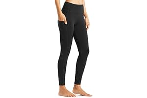 Libin Leggings Polaire Femme avec Poches Hiver Chaud Legging Thermique Legging de Sport Taille Haute