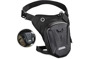 TOATELU Marsupio da Gamba 2 in 1 con Custodia Rigida Impermeabile per Moto - Tasca con Cintura Regolabile per Equitazione Uomo e Donna